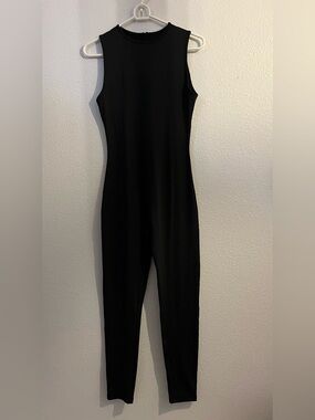 Sleek Black Sleeveless Jumpsuit